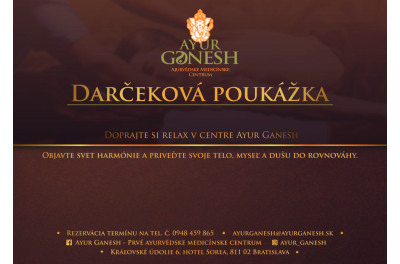  DARČEKOVÁ POUKÁŽKA ( v hodnote 150 eur)